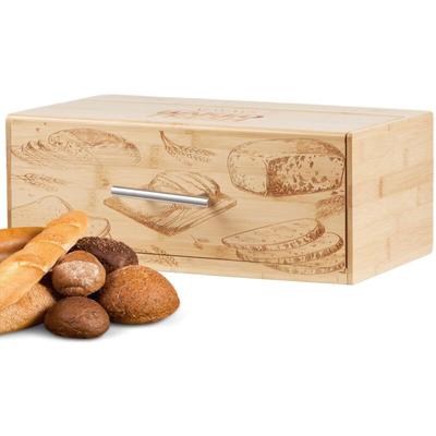 Brotbox aus nachhaltigem Bambus Brotkasten Brotaufbewahrung Brotkiste Aufbewahrungsbox Brotkorb