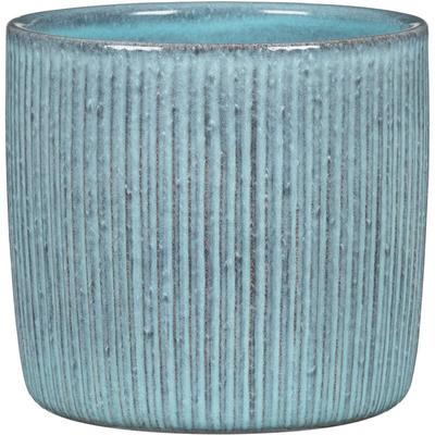 Solido Linea, Blumentopf aus Keramik, Farbe: Lagoon, 21.2 cm Durchmesser, 19.3 cm hoch, 5.6 l Vol. Image