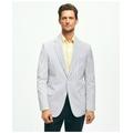 Brooks Brothers Men's Classic Fit Archive-Inspired Seersucker Sport Coat in Cotton | Blue | Size 38 Short
