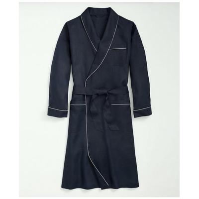 Brooks Brothers Men's Linen Robe | Navy | Size Lar...