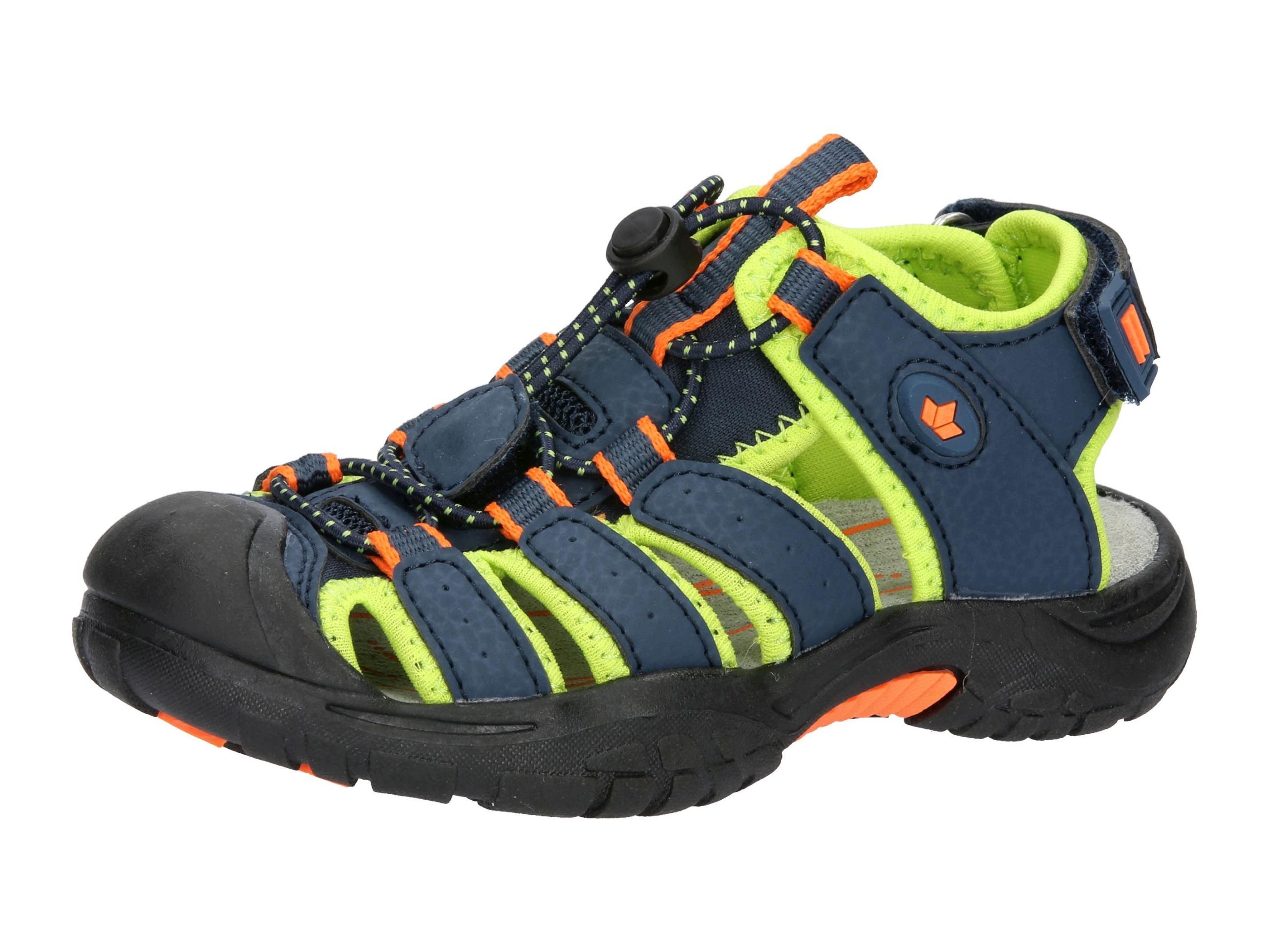 Sandale LICO "Sandale Nimbo", Kinder, Gr. 28, blau, Synthetik, Schuhe Sandale