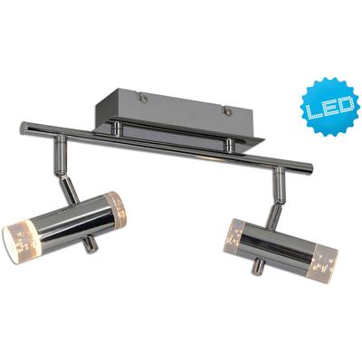 NÄVE LED Pendelleuchte "Garda", silber (chrom, klar), B:8,00cm H:18,00cm L:34,00cm T:8,00cm Ø:3,50cm, Lampen, Spots verstellbar, LED Deckenstrahler Image