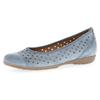 Ballerina GABOR, Damen, Gr. 36, blau (jeansblau), Nubukleder, sportlich, Schuhe, Slipper, Businessschuh, Halbschuh mit Hovercraft Luftkammerlaufsohle