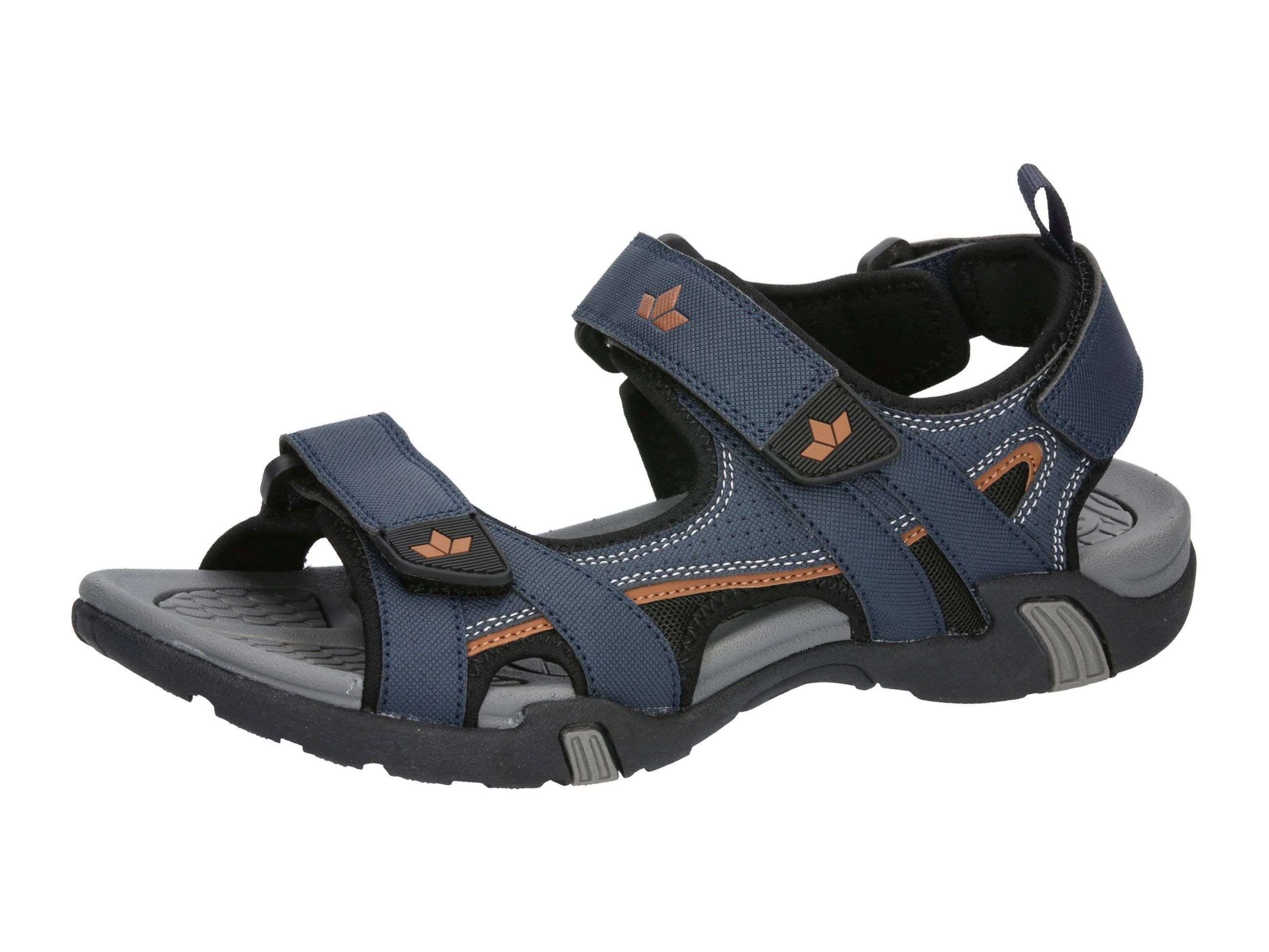 Sandale LICO "Sandale Detroit V", Herren, Gr. 42, blau, Synthetik, Schuhe Sandale