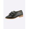 Slipper HEINE, Damen, Gr. 40, schwarz, Leder, Glattleder, modisch, Schuhe