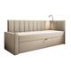 Lit en velours beige 100x200