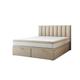 Ensemble sommier et matelas en velours beige 180x200