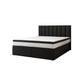 Ensemble sommier et matelas en velours noir 140x200