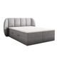 Ensemble sommier et matelas en velours gris 200x200