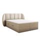 Ensemble sommier et matelas en velours beige 200x200