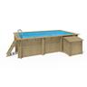 Piscina in legno 5x3 - H.1,25 m - con filtrazione e locale tecnico - BAS786OSP+SZA7