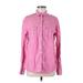 Lands' End Long Sleeve Button Down Shirt: Pink Marled Tops - Women's Size Medium