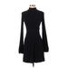 Theory Casual Dress - Sweater Dress: Black Solid Dresses - Women's Size P