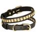 Pet Artist Luxury Studded Leather Dog Collar Soft Pet Cat Puppy Collars for French Bulldog