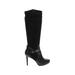 Bar III Boots: Strappy Stiletto Chic Black Shoes - Women's Size 7 1/2 - Round Toe