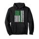 US-amerikanische Flagge mit Kleeblättern zum St. Patricks Pullover Hoodie