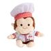 KIDS PREFERRED Curious George Cuteeze Monkey Stuffed Animal Plush Cooking Chef Toys Soft Cuddle Plushie Gifts for Baby and Toddler Boys and Girls - 7 Inches