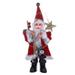 zhongxinda Christmas Figure Standing Plush Santa Claus with Kerosene Lamp Home Decor Ornaments Holiday Decorations