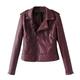 Pgeraug Long Sleeve Shirts for Women Leather Short Jacket Jacket Zipper Quilting Trend Pu Short Jacket Motorcycle Jacket Suits for Women S