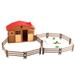 1 Set Simulation Farm Playset Kids DIY Assembly Sand Table Scene Model Toy Home Desktop Mini House