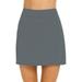 Womens Casual Solid Tennis Skirt Yoga Sport Active Skirt Shorts Skirt