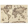 FREEAMG Classic World Map Puzzle 1000 Pieces - Wooden Jigsaw Puzzles for Family Games - Suitable for Teenagers and Adults