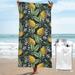 Adobk Hand Drawn Citrus Fruits Elegant Lemons Beach Towel 27.5 X55 Sand Free Quick Dry Towel Travel Towel Swim Pool Gym Camping For Adults Women Men Kids Beach Accessories Vacation Gift