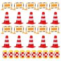 30pcs Play Traffic Signs Street Signs Playset for Kids Play Traffic Signs Street Signs Playset