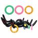 Halloween Large Inflatable Spider Game Throwing Ring with Six Rings Toys Child Water Toss Plastic