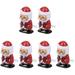 6 pcs Christmas Gift Walking Props Santa Claus Model Clockwork Toys Santa Shaking Head Wind-up Toys Party Favors Party Supplies for Kids Child