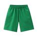gvdentm Toddler Soccer Shorts Boy s Fashion Shorts Casual Summer Stretch Fit Elastic Waist Shorts with Pockets Green 100