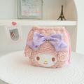 Kawaii Sanrio My Sweet Piano MyMelody Cartoon Plush Toy Patch Drawstring Storage Bag Cute Pink Sheep Plush Drawstring Bag