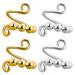 4 Pcs Rings Decor Spiral Stainless Steel for Women Fashion Anti Stress Rotatable Beads Anxiety with Copper Miss