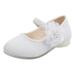 SXcggal Children Leather Single Shoes Fashion Pearl Big Flower Girl Small Leather Shoes Children Princess Shoes Small High Heeled Dance Shoes Casual Breathable Comfortable Little Kid Big Kid Sneakers