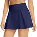 WEAIXIMIUNG Summer Long Skirts for Women Maxi Boho Skirt Floral Print Women Tennis Skirts Inner Shorts Elastic Sports Golf Skorts with Pockets Off-White XS