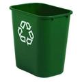 Rubbermaid 7 gal Rectangular Plastic Desk Recycling Container Green