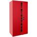 Sandusky Lee 36 W x 18 D x 72 H 5-Shelf Freestanding Steel Storage Cabinet with Recessed Handle Red