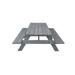 HomeRoots 30 x 94 x 66 in. Grey Solid Wood Outdoor Picnic Table with Umbrella Hole