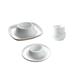 2pcs Ceramic Egg Cup Boiled Egg Holder Porcelain Egg Stand Holders Egg Tray Egg Plates for Breakfast Boiled Egg Cooking Tools White