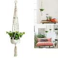 ZOUYUE Macrame Plant Hangers Cotton Rope Woven for Inside Outside Plant Hanger Wall Hanging Planter Ceiling plants for Flower Pot Hanging Plants Holder for Yard Garden Home Decoration 42 cm