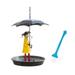 Dopebox Bird Feeders for Outdoors Hanging Metal Wild Bird Feeders with Metal Hanging Chain Girl and Umbrella Hummingbird Feeders Tray Outside for Bird Bath Girl & Umbrella Style Bird Feeder (1PC)