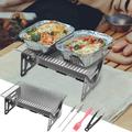 GERsome Charcoal Grill Portable Barbecue Grill Folding BBQ Grill Small Barbecue Grill Outdoor Grill Tools For Camping Hiking Picnics Traveling