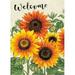 Welcome Sunflower Fall Autumn Maple Leaves Double Sided Burlap Garden Yard Flag 28 x 40 Summer Fall Sunflowers Flower Farmhouse Burlap Decorative Garden Flags Banner for Outdoor Home