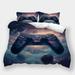 Home Bedclothes Game Theme Bedding Suit 2/3pcs Duvet Cover Pillowcase Bedroom Decor California King (98 x104 )