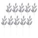 Christmas Gold Pink Leaf Tree Garland Decoration 10pcs (Silver) Flower Pick Glitter Picks Party Leaves for Vase False Artificial