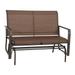Jaxnfuro Cozy Patio Glider Bench - Outdoor Rocking Loveseat with Sturdy Frame and Textilene Seats for Patio Yard - Rocker Swing with Outdoor Seating Perfect for Porch and Outdoor Glider (Beige)