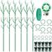 Tzrofpl 40Pcs Plant Support Stake Set 41.6inch Adjustable Plant Climbing Stake Detachable Straight and Twig Garden Stake Plastic Branch Plant Stick with Plant Clip for Indoor Outdoor Plant