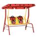 Outsunny Kids Patio Swing Children Outdoor 2-Seat Porch Bench with Adjustable Canopy
