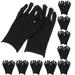 Thicken Black Cotton 12 Pairs Work Silver Jewelry Inspection Honor Guard Stretchable Lining Glove Unisex Reusable Mitten
