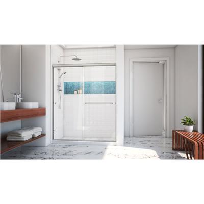 Dreamline DreamLine Alliance Pro LT 56 - 60 inch W x 70 3/8 inch H Semi-Frameless Bypass Shower Door in Brushed Nickel SDAT60W700VXX04